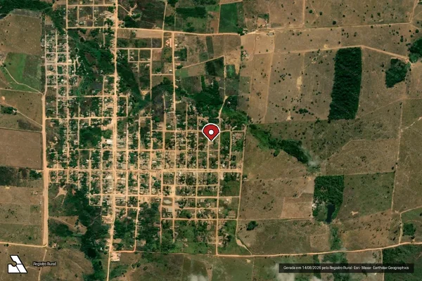 Imagem de satélite de Infração da Flora em São Félix do Xingu - PA (marcador da localização)