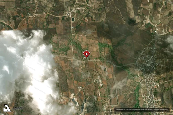 Imagem de satélite — Embargo IBAMA — Infração da Flora - Santa Cecília/PB