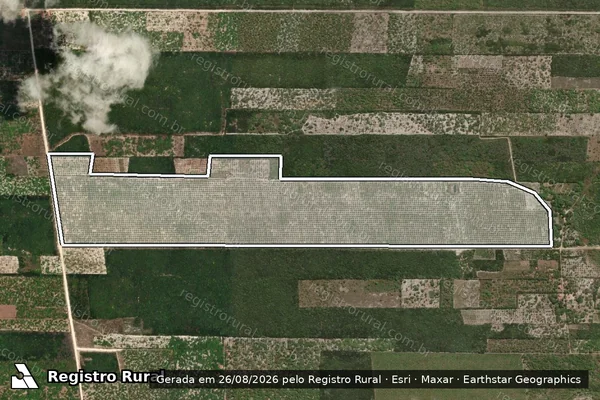 Imagem de satélite — Embargo IBAMA — Infração da Flora — Cruz/CE