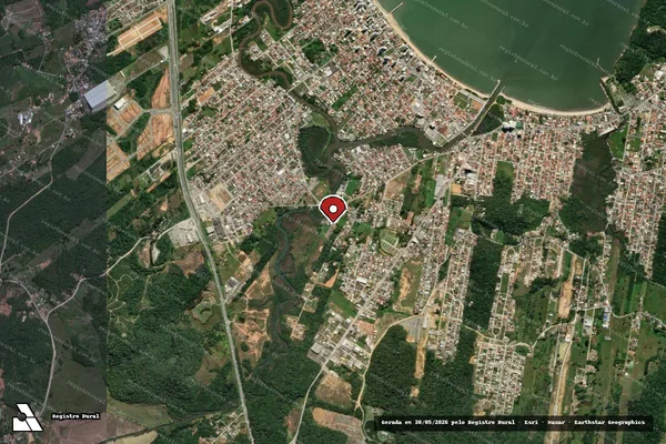 Imagem de satélite de Infração de Licenciamento(Não Classificada-Móvel) em Balneário Piçarras - SC (marcador da localização)