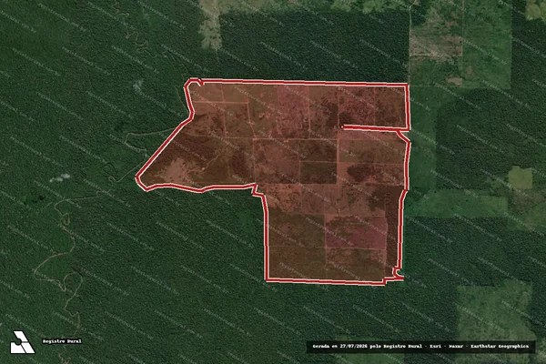 Imagem de satélite de Infração da Flora em Lábrea - AM