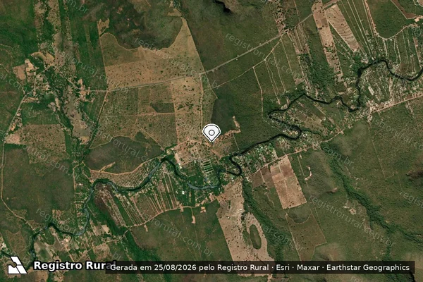 Imagem de satélite — Embargo IBAMA — Infração Ambiental - Barreiras/BA
