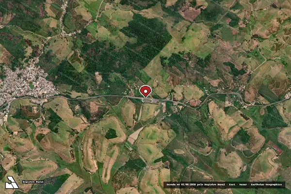 Imagem de satélite de Infração de Licenciamento(Não Classificada-Móvel) em Rio Novo do Sul - ES (marcador da localização)