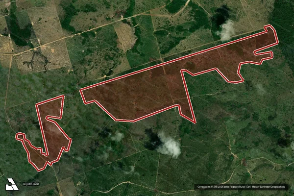 Imagem de satélite de Infração da Flora em Altamira - PA