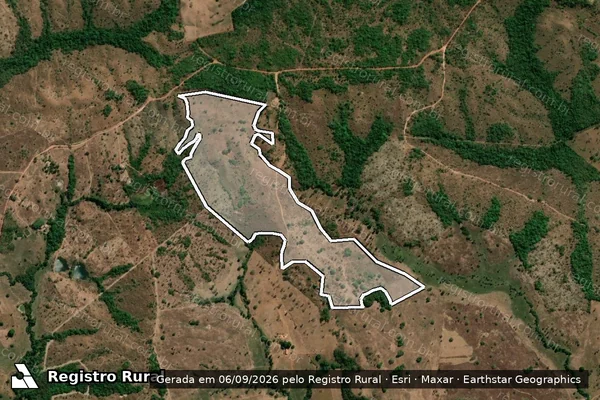 Imagem de satélite — Embargo IBAMA — Infração Ambiental - Monte Santo Do Tocantins/TO