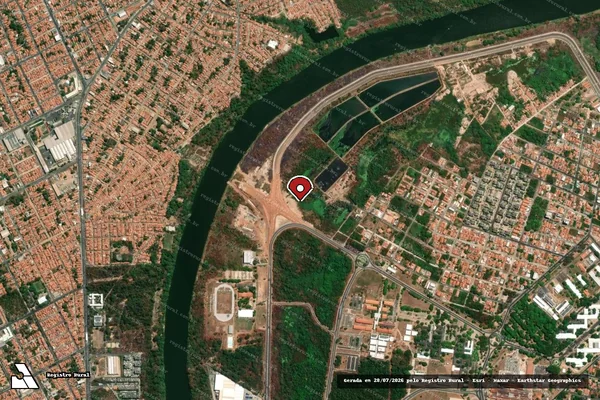 Imagem de satélite — Embargo IBAMA — Infração referente a Qualidade Ambiental — Teresina/PI