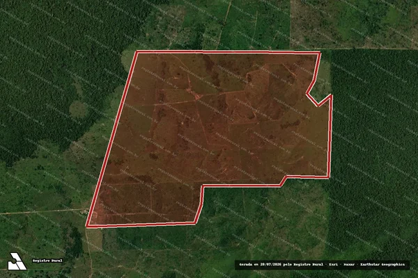Imagem de satélite de Infração da Flora em Colniza - MT