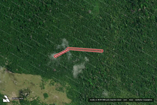 Imagem de satélite — Embargo Ambiental — Mucajaí/RR