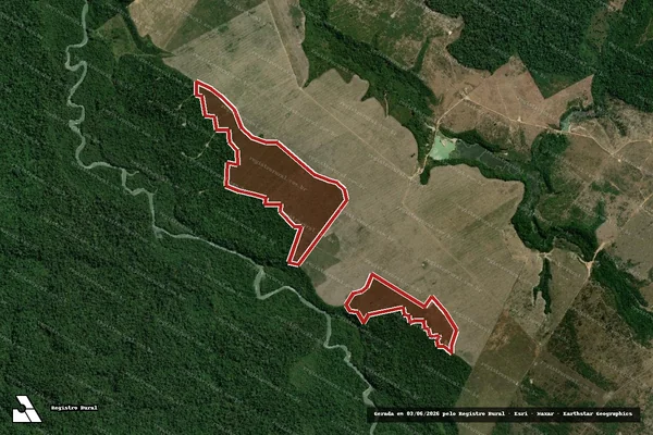 Imagem de satélite de Infração da Flora em Rondon do Pará - PA