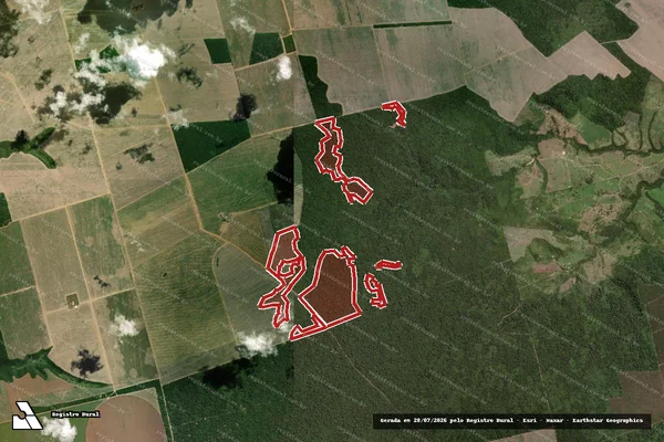 Imagem de satélite — Embargo IBAMA — Infração da Flora - Açailândia/MA