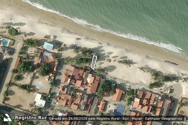 Imagem de satélite — Embargo IBAMA — Infração Ambiental - Caucaia/CE