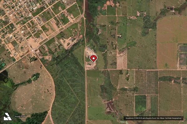 Imagem de satélite — Embargo IBAMA — Infração da Flora - Juruena/MT