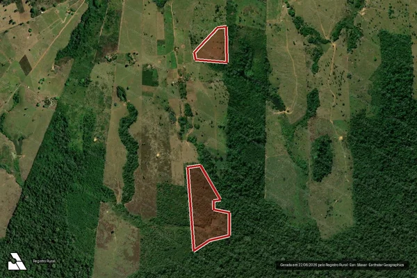 Imagem de satélite de Infração da Flora em Machadinho D'Oeste - RO
