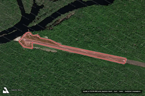 Imagem de satélite de Infração Ambiental em Rorainópolis - RR