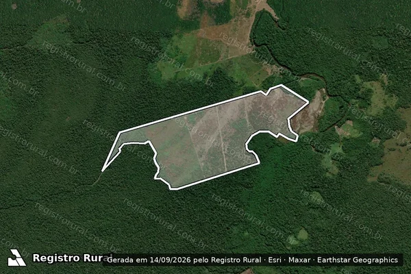 Imagem de satélite de Infração Ambiental em Canutama - AM