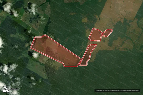 Imagem de satélite de Infração Ambiental em Lábrea - AM