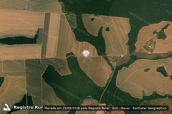 Imagem de satélite — Embargo IBAMA — Infração Ambiental - Itanhangá/MT
