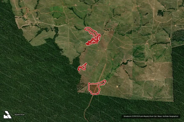 Imagem de satélite de Infração da Flora em Pimenta Bueno - RO
