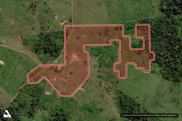 Imagem de satélite de Infração Ambiental em Rio Branco - AC