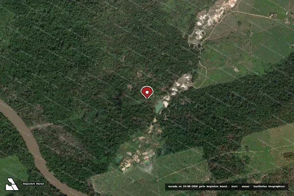 Imagem de satélite — Embargo IBAMA — Infração referente a Qualidade Ambiental — Novo Progresso/PA