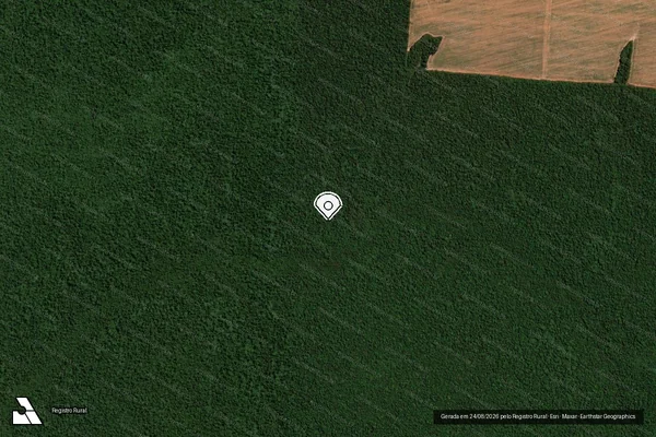 Imagem de satélite de Infração da Flora em Porto dos Gaúchos - MT (marcador da localização)