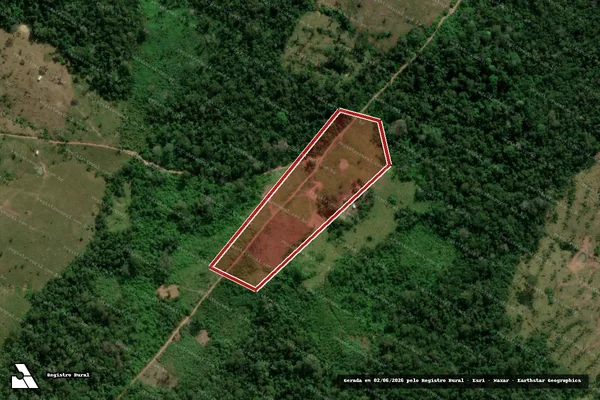 Imagem de satélite — Embargo IBAMA — Infração da Flora - Sena Madureira/AC