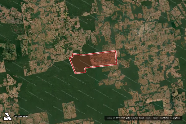 Imagem de satélite de Infração Ambiental em Apiacás - MT