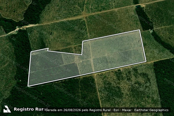 Imagem de satélite — Embargo IBAMA — Infração da Flora - Santa Cruz do Xingu/MT