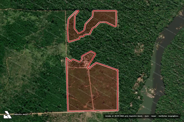 Imagem de satélite de Infração Ambiental em Colniza - MT