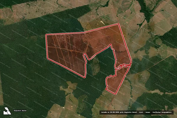 Imagem de satélite de Infração da Flora em Lábrea - AM