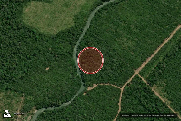 Imagem de satélite de Desmatamento em Santarém - PA