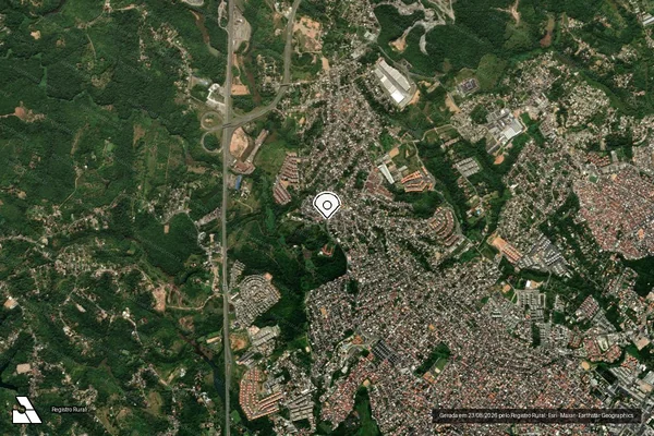 Imagem de satélite de Infração da Fauna em Lauro de Freitas - BA (marcador da localização)