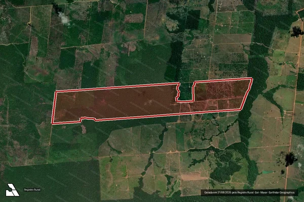 Imagem de satélite de Infração da Flora em Lábrea - AM