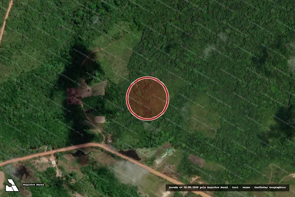 Imagem de satélite de Infração Ambiental em Pedra Branca do Amapari - AP