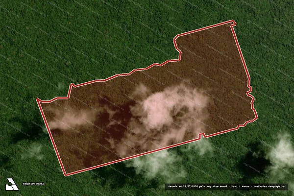 Imagem de satélite — Embargo IBAMA — Infração da Flora — Portel/PA