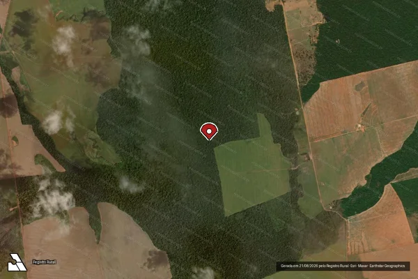 Imagem de satélite — Embargo IBAMA — Infração Ambiental - Tapurah/MT