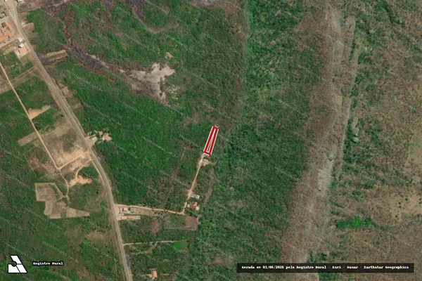 Imagem de satélite — Embargo IBAMA — Infração da Flora — Ipueiras/CE