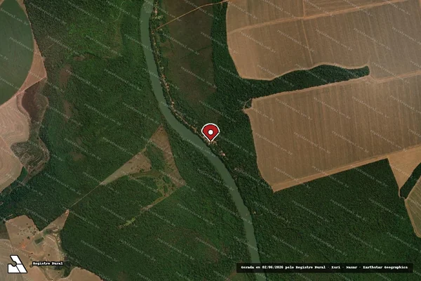 Imagem de satélite — Embargo IBAMA — Infração Ambiental - Sinop/MT