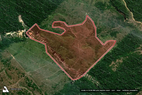Imagem de satélite de Infração da Flora em Itaituba - PA