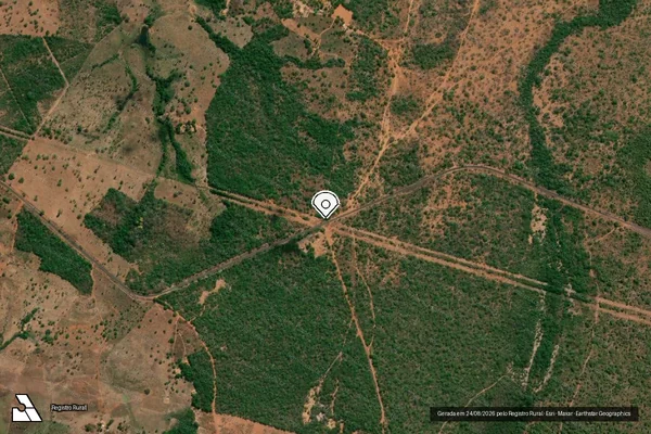Imagem de satélite de Infração Ambiental em Montes Altos - MA (marcador da localização)