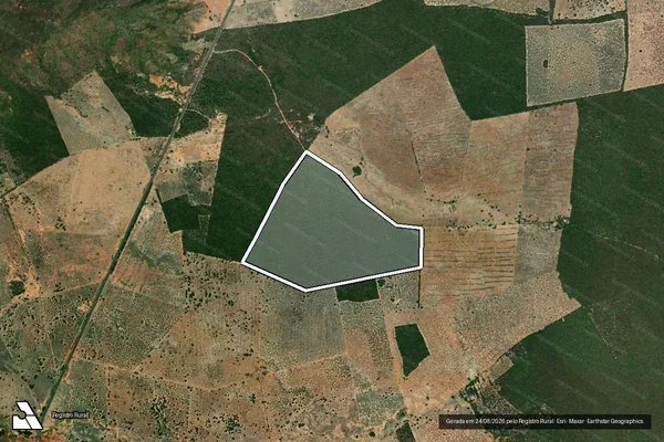 Imagem de satélite — Embargo IBAMA — Infração da Flora — Muquém De São Francisco/BA