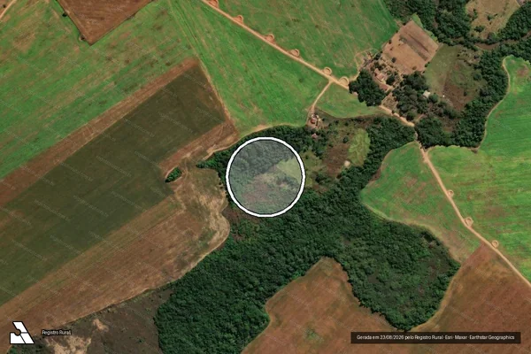 Imagem de satélite — Embargo IBAMA — Infração Ambiental - Gameleira de Goiás/GO