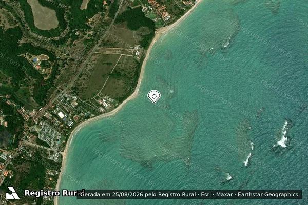 Imagem de satélite de Infração de pesca(Não Classificada-Móvel) em São Miguel dos Milagres - AL (marcador da localização)