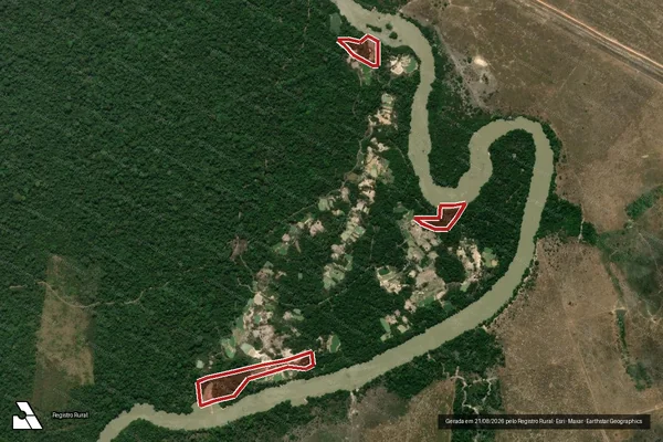 Imagem de satélite de Infração Ambiental em Altamira - PA