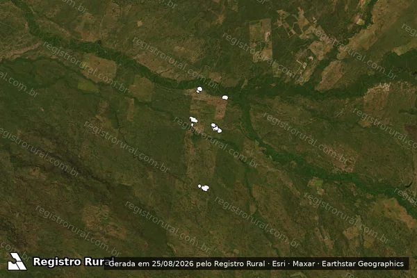 Imagem de satélite de Infração Ambiental em Corumbá - MS