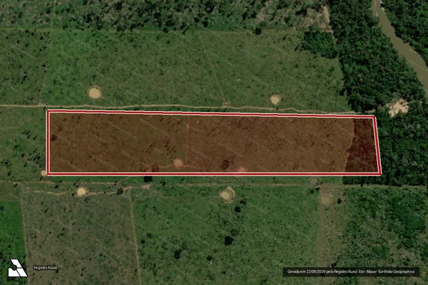 Imagem de satélite — Embargo IBAMA — Infração da Flora - Nova Mamoré/RO
