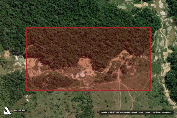 Imagem de satélite de Infração Ambiental em Itaituba - PA