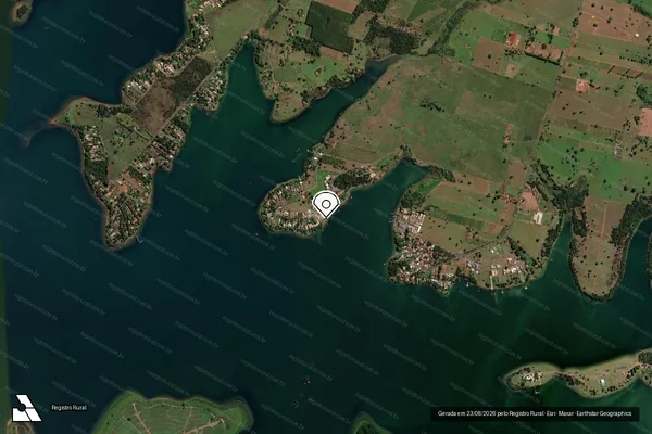 Imagem de satélite — Embargo IBAMA — Infração da Flora - Santa Fé do Sul/SP