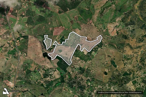 Imagem de satélite — Embargo IBAMA — Infração da Fauna — Areia/PB