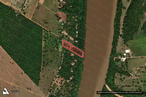 Imagem de satélite de Infração da Flora em Araguaiana - MT
